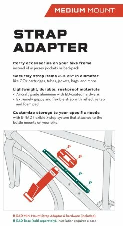 Wolf-tooth Attache Pour Accessoires B-RAD Medium Strap Mount Wolf Tooth Components 8 Wolf-tooth Attache Pour Accessoires B-RAD Medium Strap Mount Wolf Tooth Components -VÉLOS ÉLECTRIQUES Wolf tooth Accessory Strap and Plate Black strap apadter medium baroudeur cycles lyon 4
