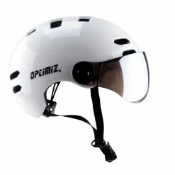 Casque Vélo Urbain à Visière (écran Fumé) 0380 Optimiz 16 Casque Vélo Urbain à Visière (écran Fumé) 0380 Optimiz -VÉLOS ÉLECTRIQUES casque velo urbain a visiere pas cher blanc optimiz