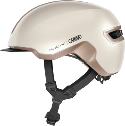 Abus Casque à Visière Design Et Réglable Hud Y (5 Modèles) -VÉLOS ÉLECTRIQUES casque velo urbain beige abus hud y champagne gold