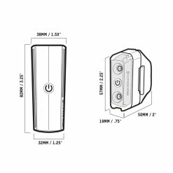 Lampe Blackburn Dayblazer Avant + Arrière -VÉLOS ÉLECTRIQUES dayblazer front 400 rear 65 lumen blackburn lumiere eclairage lampe baroudeur cycles lyon dimensions
