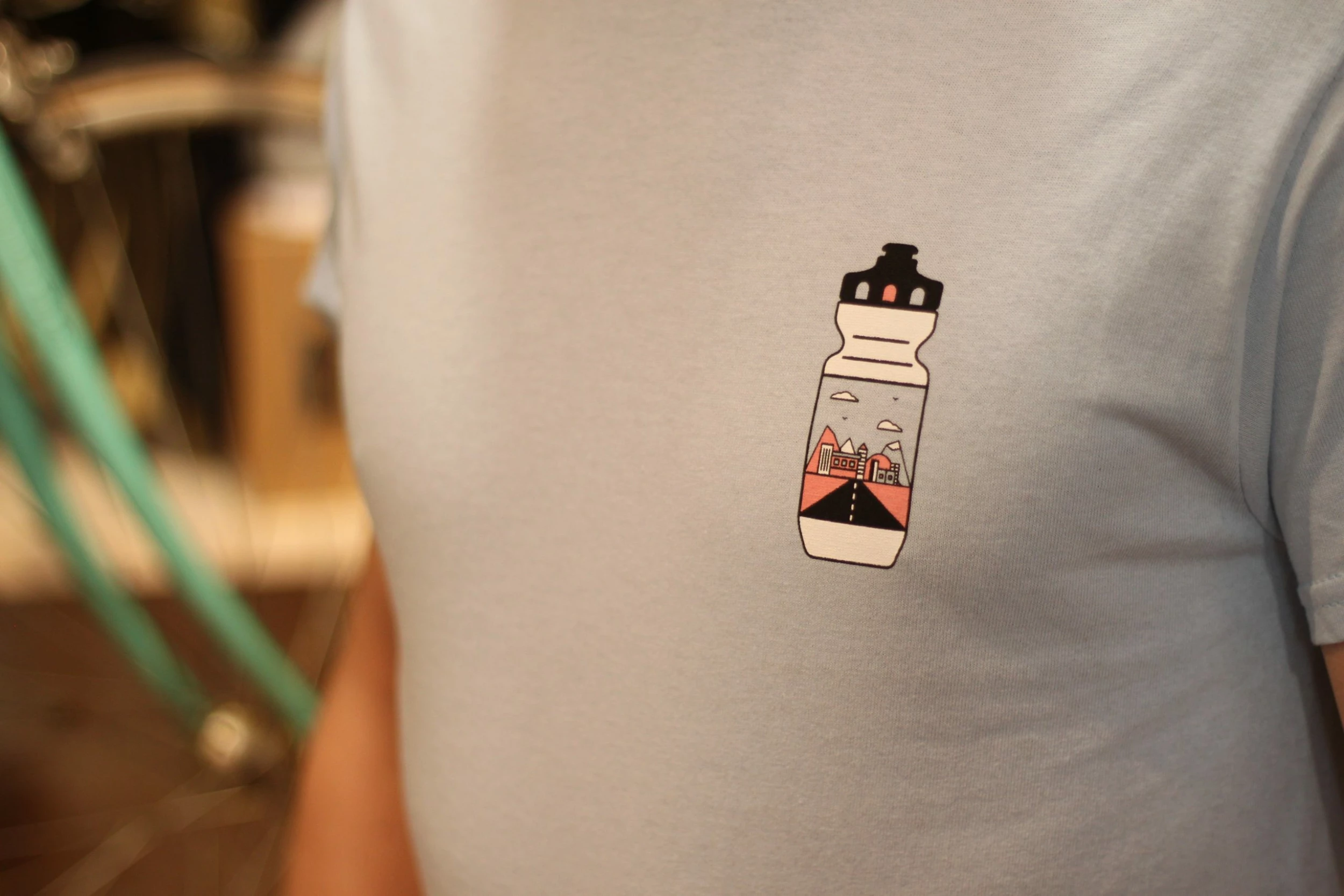 Baroudeur Cycles T-Shirt "Bidon" Bleu 2 Baroudeur Cycles T-Shirt "Bidon" Bleu – Image 2